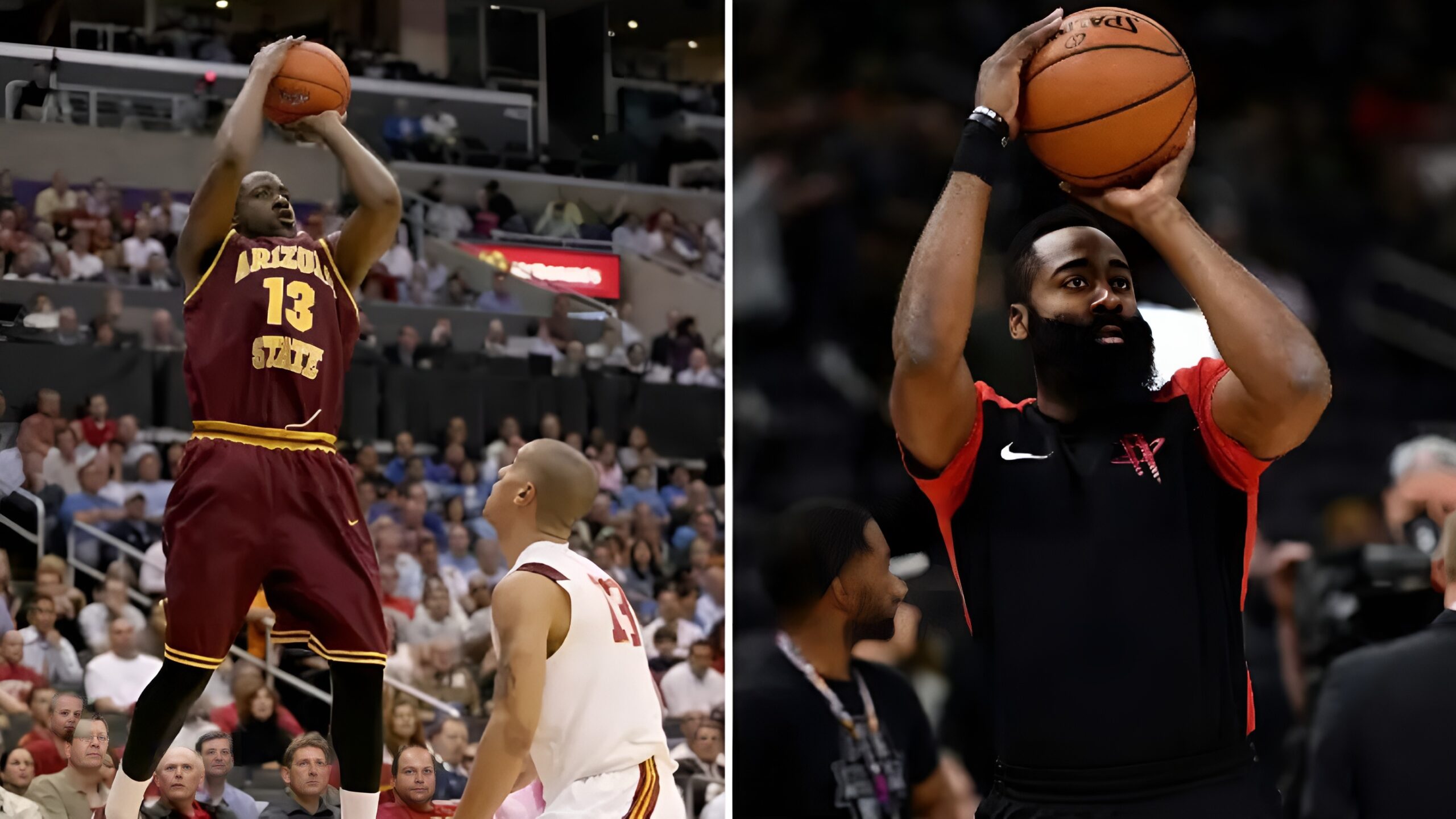 James Harden's beard has changed over time